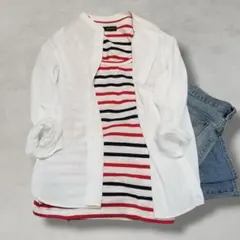 美品❤ ディースクエアード(M)マルチボーダー タンクトップ イタリア製のサムネイル
