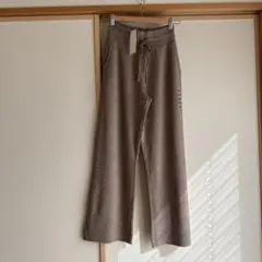 新品　UNIQLO ユニクロ　ウォッシャブルニットリブパンツ　L
