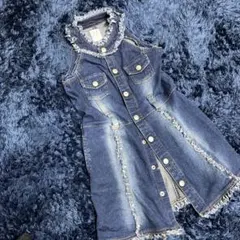 デニム ノースリーブワンピース