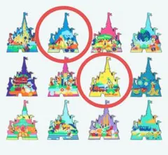 東京ディズニーリゾート ピンバッジ シンデレラ城型 2個セット