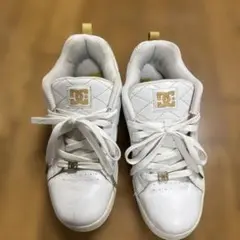 DC スニーカー ホワイト ゴールド