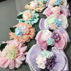 ⑬ 犬 トリミングリボン トリミングチョーカー 11点 誕生日 記念日 花