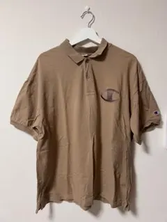 Champion ベージュ ポロシャツ Lサイズ