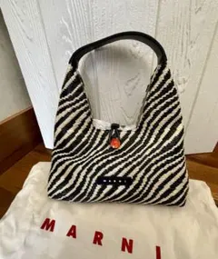 期間限定お値下　MARNI ウェーブミニトップハンドルバック ラフィア 新品