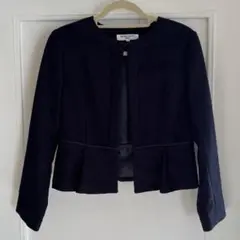 NATURAL BEAUTY BASIC ペプラムジャケット M ダークネイビー
