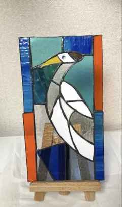 フミチャン様専用！アオサギのステンドグラス