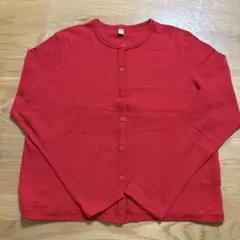 【未使用新品】UNIQLO ユニクロ ポインテールカーディガン 赤 サイズXL