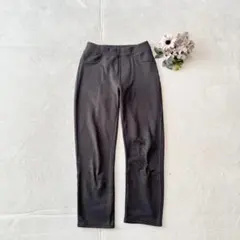 カジュアルパンツ（L)裏起毛 ウエストゴム シンプル ポケット ズボン