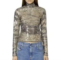 DIESEL T-SEQUI スパンコールトップス - メルカリ