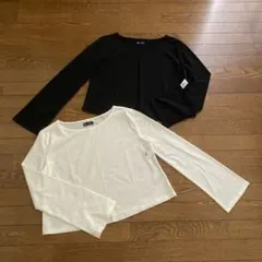 GAP レディース　ベルスリーブシアーTシャツSサイズ　長袖　黒白2枚まとめ売り