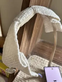 ラファリー ツイードホワイトカチューシャ