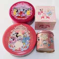 ディズニーランド プリンセスデイズ 空き缶空き箱 ミニーデイジーマリー4点セット