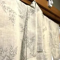 D824 紬　葉模様　正絹　着物　単衣　極美品 D824 紬 葉模様 正絹 着物 単衣 極美品 - メルカリ
