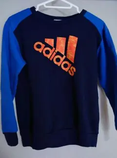 adidas ネイビー 青 オレンジ トレーナー 150cm
