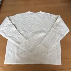 UNIQLO ケーブルニットセーター M アイボリー美品