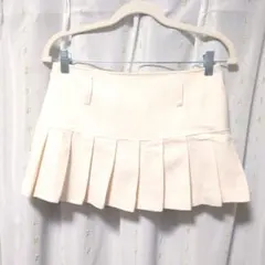 CECIL McBEE プリーツミニスカート アイボリー Mサイズ