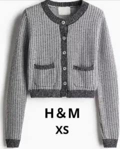 H＆M ニットカーディガン　ブラック　レディース　XSのサムネイル