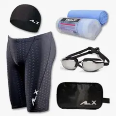 【新品未使用品】AthleX 競泳水着セット 5点セット