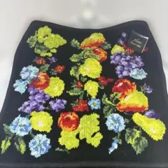 Florire 花柄 ハンカチ 黒　タグ付　未使用