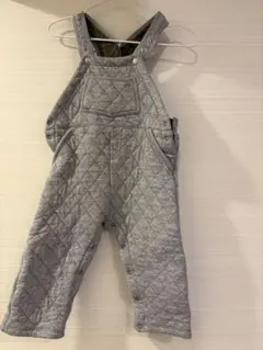 グレー キルティングオーバーオール　プチバトー