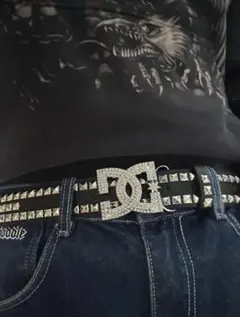 DC スタッズベルト ブラック