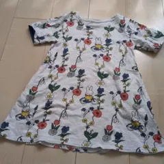グラニフ　miffy 花柄 半袖ワンピース 110