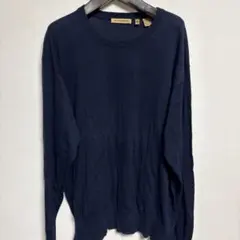 90s ダナキャランシグネチャー オーバーサイズ コットンニット XXL 紺