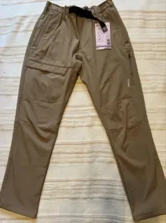 ワークマン ウォームクライミングパンツ レディースMベージュ 股下約72cm