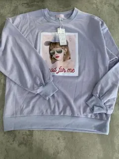 長袖カットソー プリント付き　新品　タグ付き