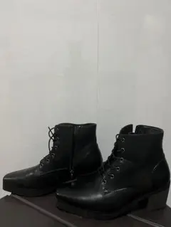 CLEL ハイソール レースアップブーツ ブラック 25.5cm程度Sサイズ