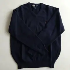 Polo by Ralph Lauren 刺繍 Vネックセーター学生【匿名配送】