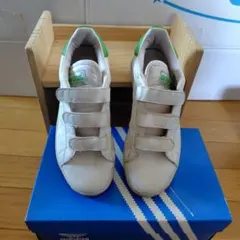 adidas☆ ベルクロスニーカー☆ ホワイト/グリーン☆22.5cm