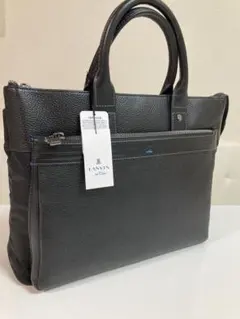 ランバンオンブルー 定価4万2900円 2WAY ビジネス トートバッグ 黒牛革