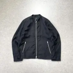 BEAMS リネン 麻 100% シングル ライダースジャケット ブラック Mのサムネイル