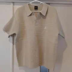 HUF ニットポロシャツ ベージュ Sサイズのサムネイル