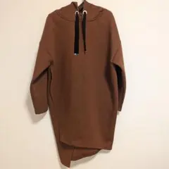 パーカーワンピース マタニティ テラコッタ M〜L