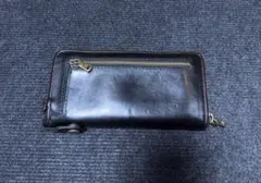 クリード　レザー長財布 ジップ式ブラック メンズのサムネイル