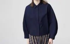 【UNIQLO:C】コットンコクーンシャツ（ネイビー）