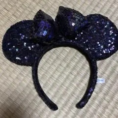 ディズニー　ミニーマウス風　スパンコール　カチューシャ