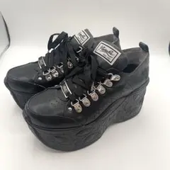 5905 ヨースケ　厚底スニーカー　24.5cm 黒