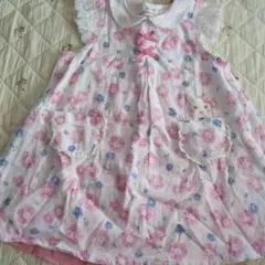 クーラクール　花柄ノースリーブワンピース 90cm