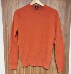 UNIQLO ユニクロ カシミヤ100% セーター Mオレンジ