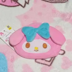 マイメロディ　 韓国ダイソー 　ポーチ(リボン水色)