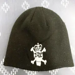 90s old stussy 黒 ニット帽　ビーニー　金タグ
