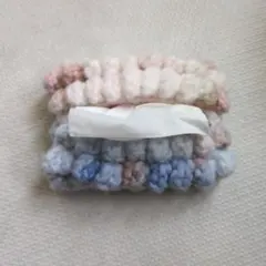 ポケットティッシュケース　ハンドメイド　かぎ針編み