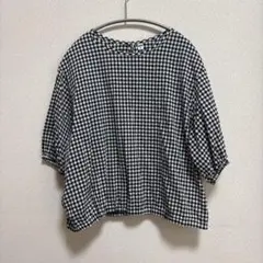 UNIQLO ギンガムチェック ブラウス 半袖