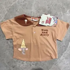新品★80cm トムとジェリー 半袖 Tシャツ ブラウン アイスのサムネイル