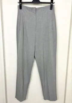ZARA ハイウエストパンツ　ライトグレー
