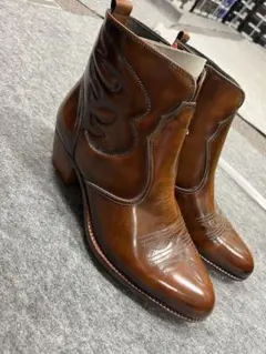 ブラウンレザーウエスタンブーツ