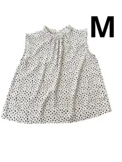 【M】水玉模様ノースリーブトップス